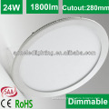 CE ROHS round led panel light 24W 80lm/w best factory price